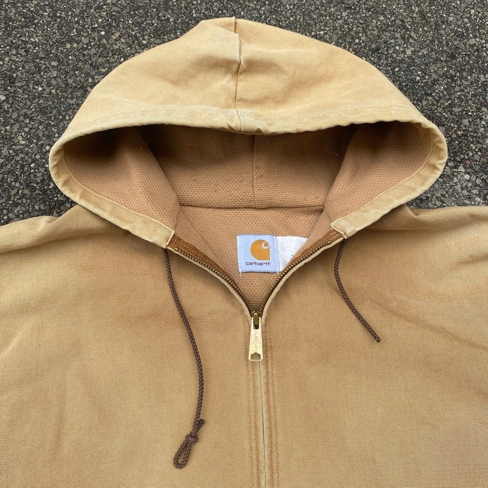 Carhartt Vintage Men's Brown Hooded Workwear Jacket - Picture 4 of 5